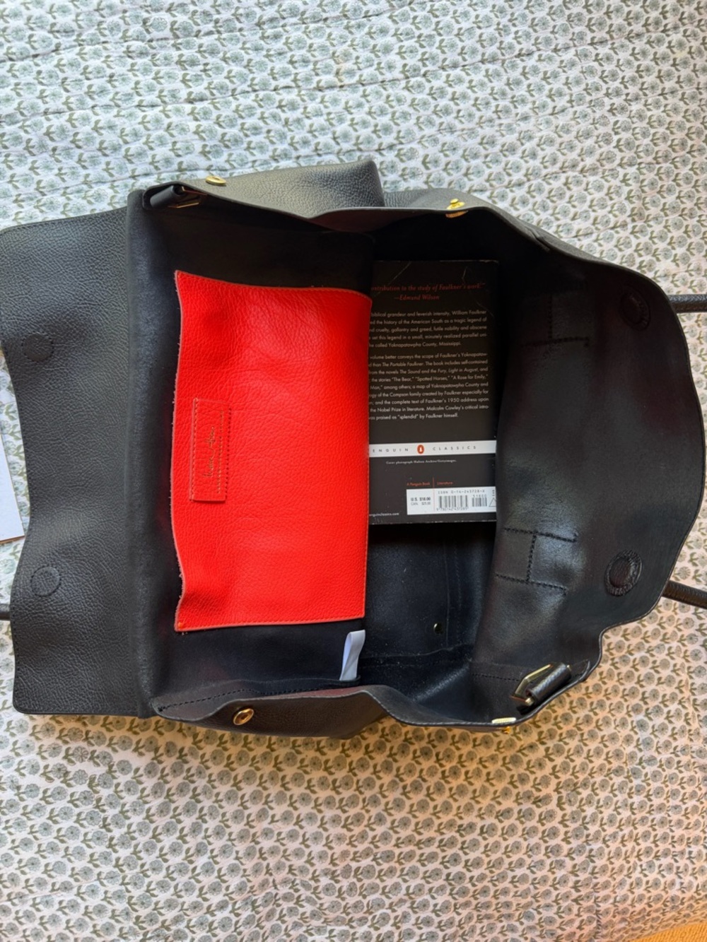 India Hicks "Fussy Sarah" Bag in Black Suede and Leather - Picture 7 of 15